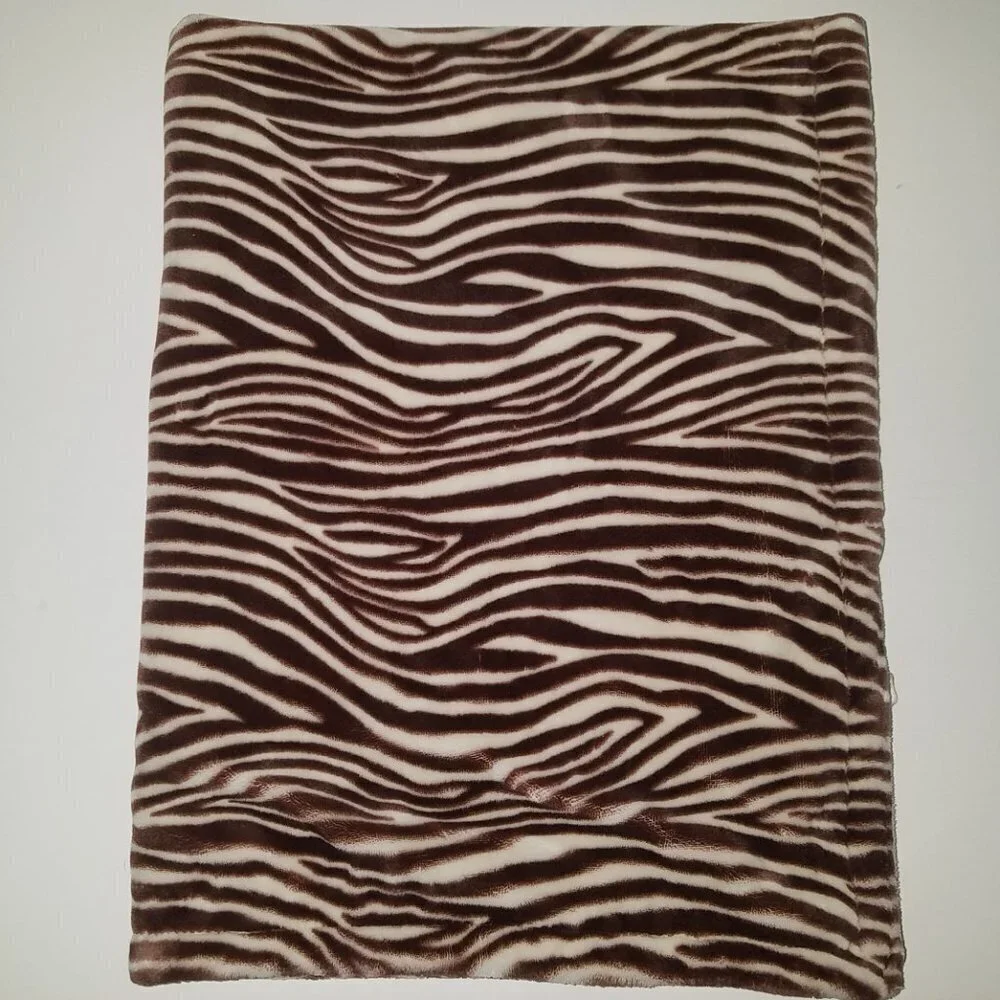 Sadie & Scout Tiger Animal Print Fleece Baby Blanket Lovey Soft 30